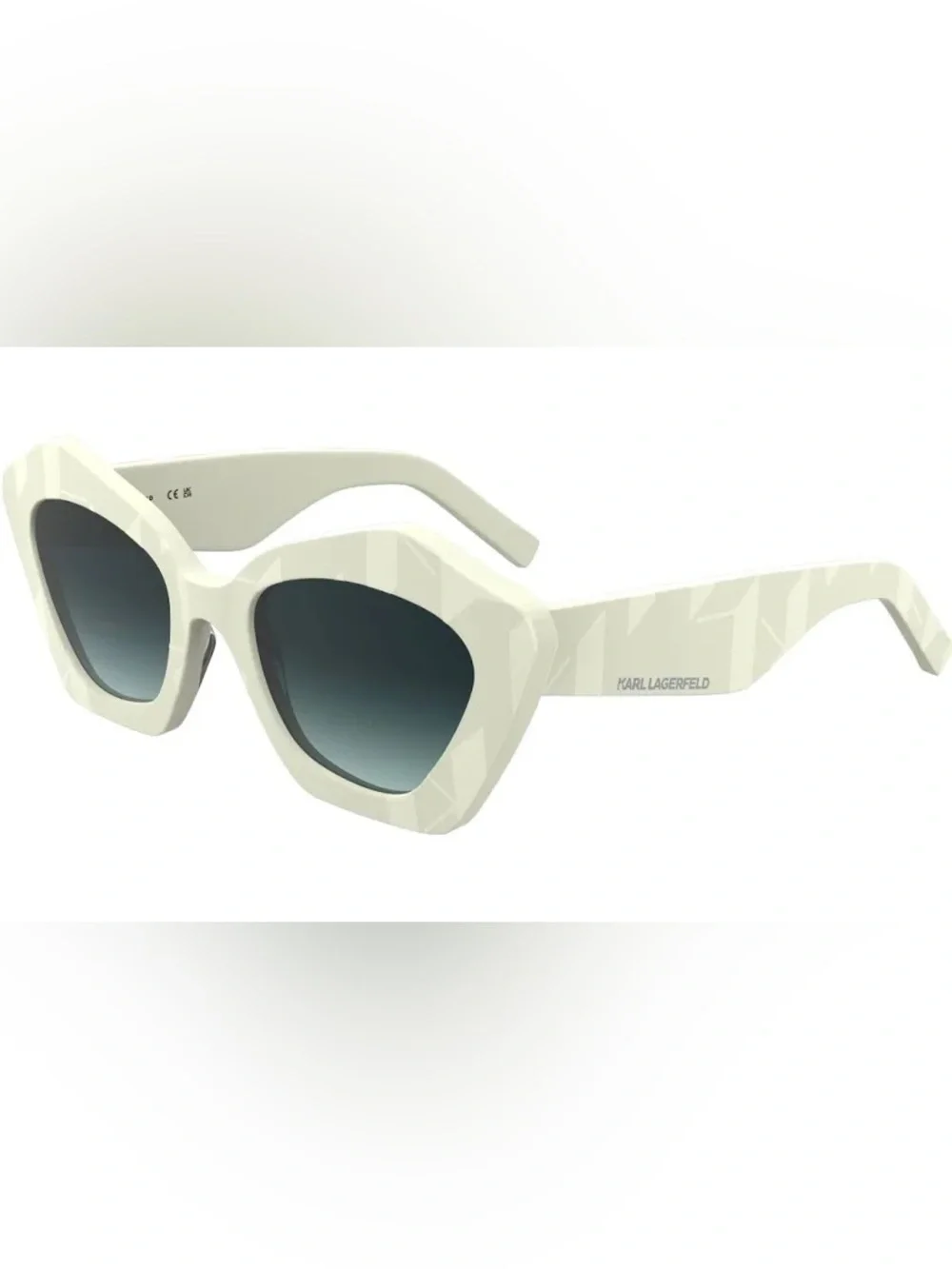 Karl Lagerfeld KL6199S 105 53 Geometric Sunglasses with Gradient Rose Lense